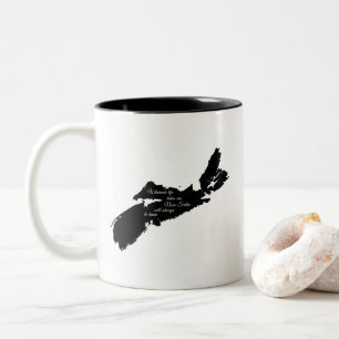Wherever life - Nova Scotia will always be home Two-Tone Coffee Mug