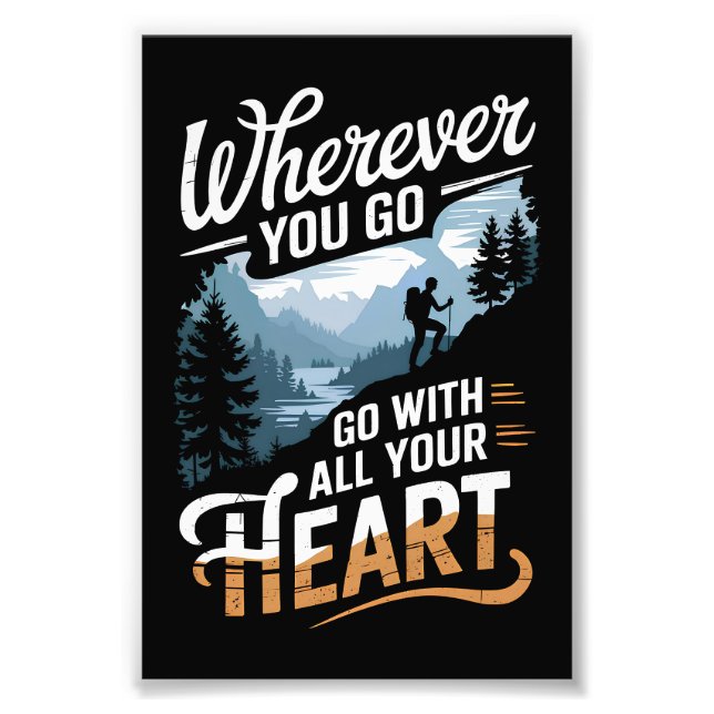 Wherever you go, go with all your heart photo print (Front)
