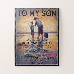 Wherever Your Journey In Life-Fishing Dad To Son Jigsaw Puzzle