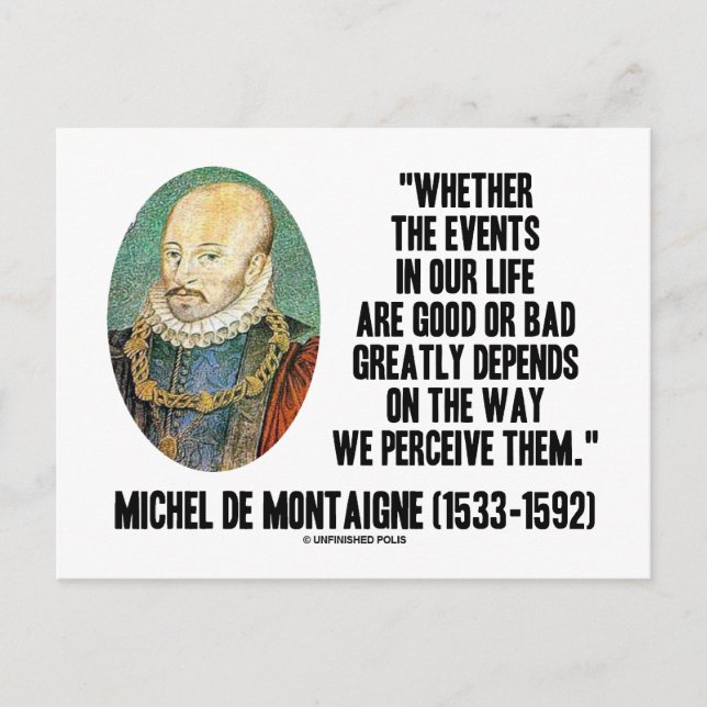 Whether Events In Life Good Or Bad Perceive Them Postcard (Front)