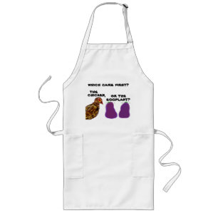 which came first? chicken or eggplant? Apron