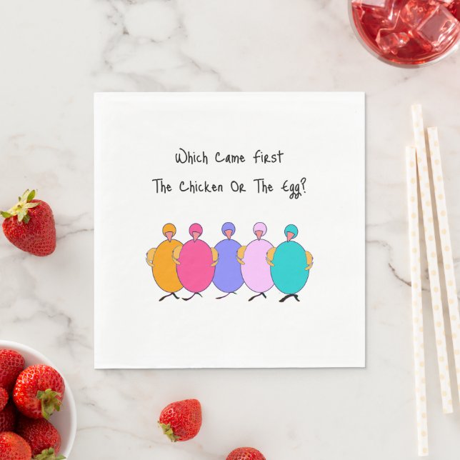 Which Came First The Chicken or The Egg  Napkin (Insitu)