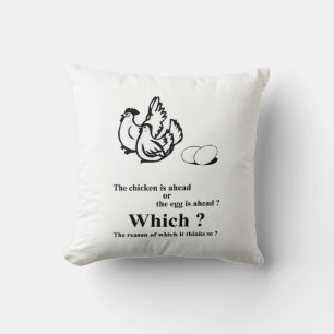 Which came first ? throw pillow