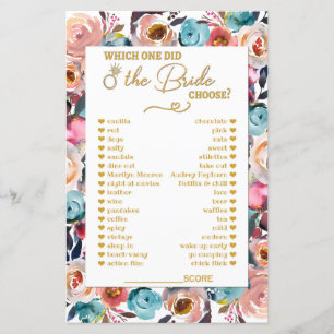 Which One Did the Bride Choose Bridal Shower Games