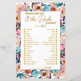 Which One Did the Bride Choose Bridal Shower Games