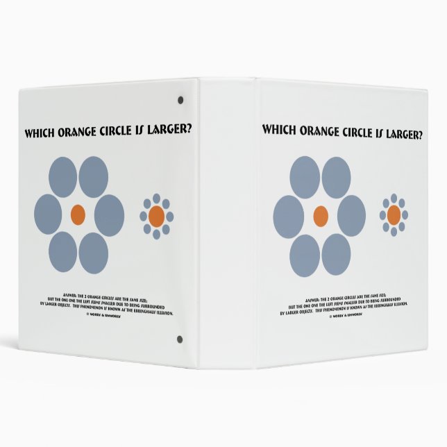 Which Orange Circle Is Larger? Ebbinghaus Illusion Binder (Background)