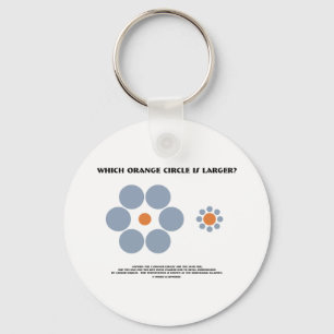 Which Orange Circle Is Larger? (Optical Illusion) Keychain