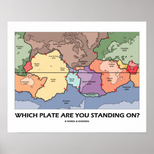 Which Plate Are You Standing On? (Plate Tectonics) Poster