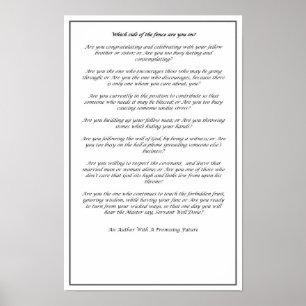 Which Side of The Fence (Black and White)- Poster