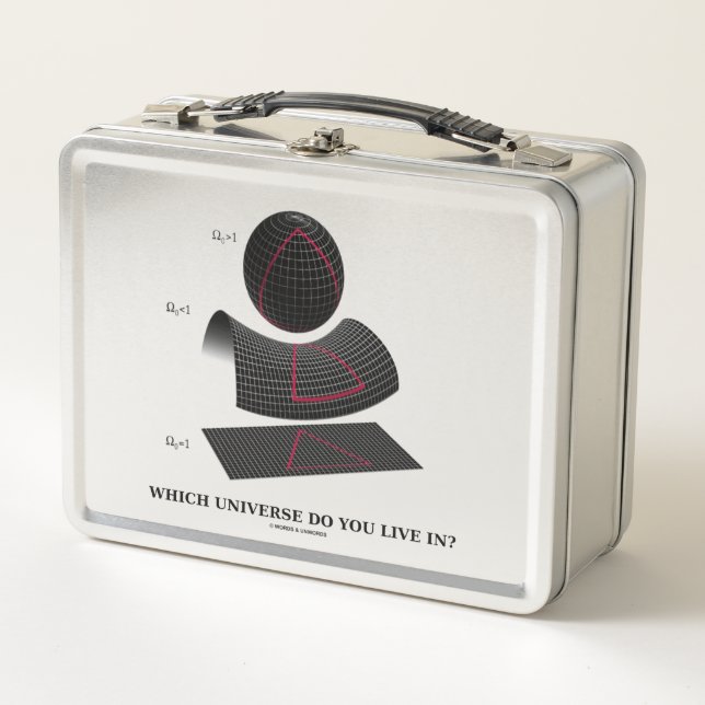 Which Universe Do You Live In? Astrophysics Metal Lunch Box (Front)