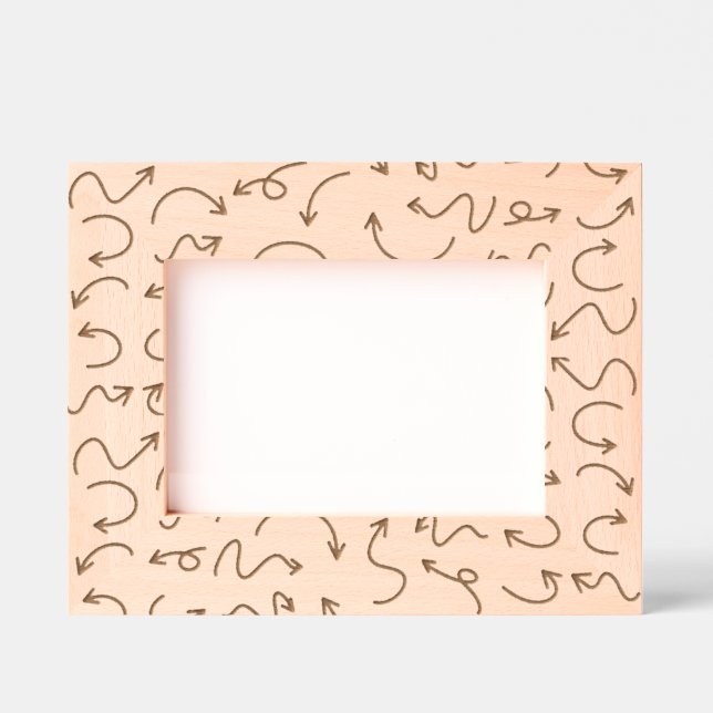 Which Way Etched Wooden Frame Engraved Frames (Front)