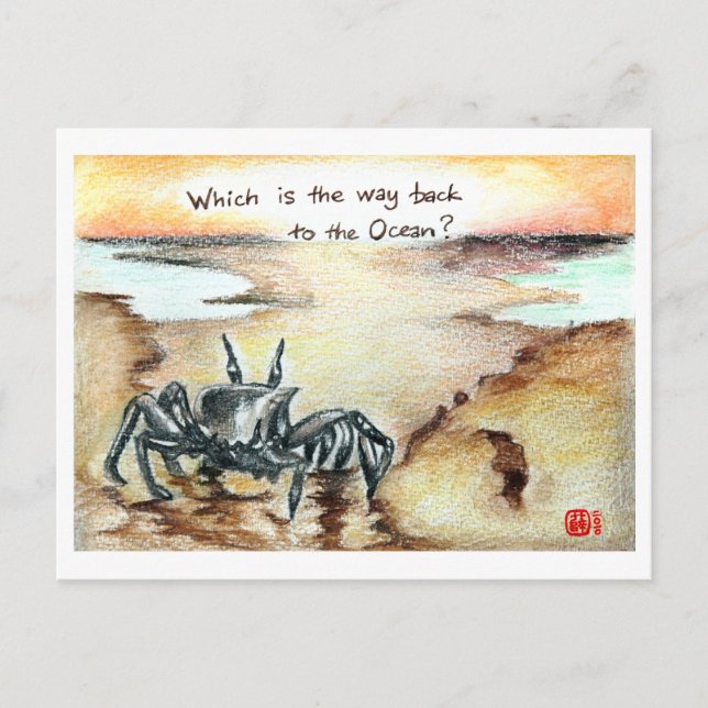 Which Way is the Ocean? Postcard (Front)