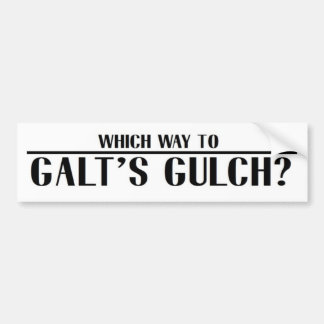 Which Way to Galt's Gulch? Bumper Sticker