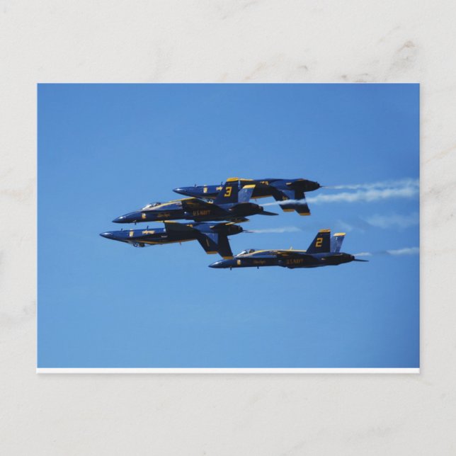 Which Way to Up? Blue Angels Customizable Postcard (Front)