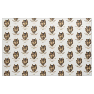 "Which wolf will you feed" Inspirational Wolf Art Fabric