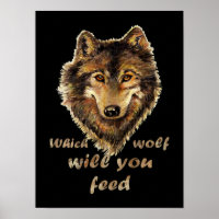"Which wolf will you feed" Inspirational Wolf Art