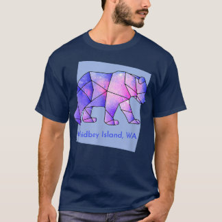 Whidbey Island Galaxy Bear Abstract Geometrical An T-Shirt