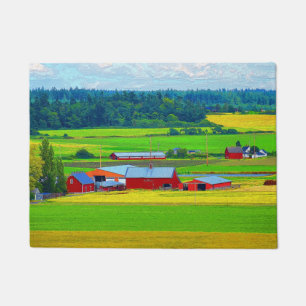 Whidbey Island Red Barn Doormat