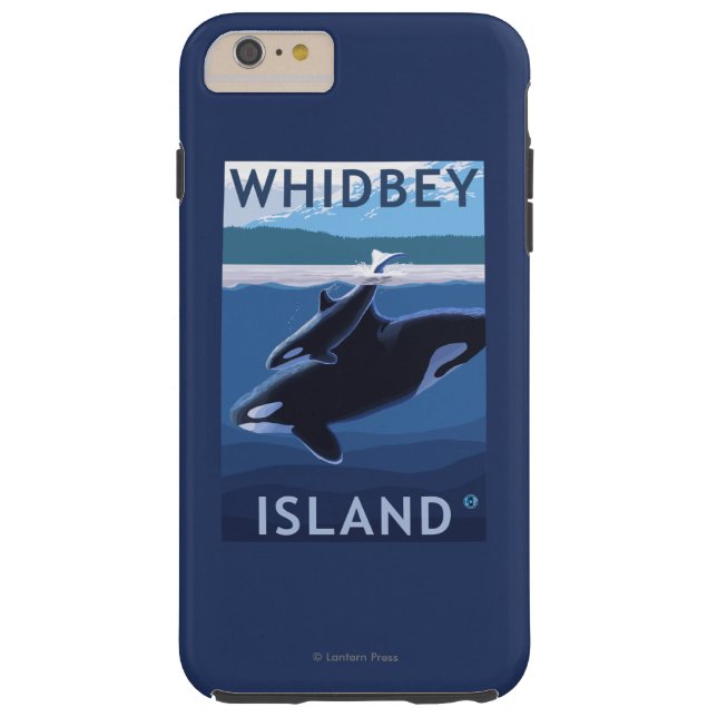 Whidbey Island, WashingtonOrca and Calf Case-Mate iPhone Case (Back)