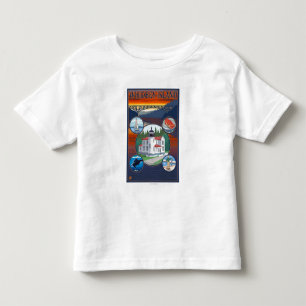 Whidbey Island, WashingtonScenic Travel Poster Toddler T-shirt