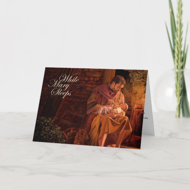 While Mary Sleeps Holiday Card (Front)