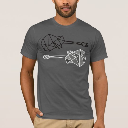 while my guitar, geometric t-shirt stamp