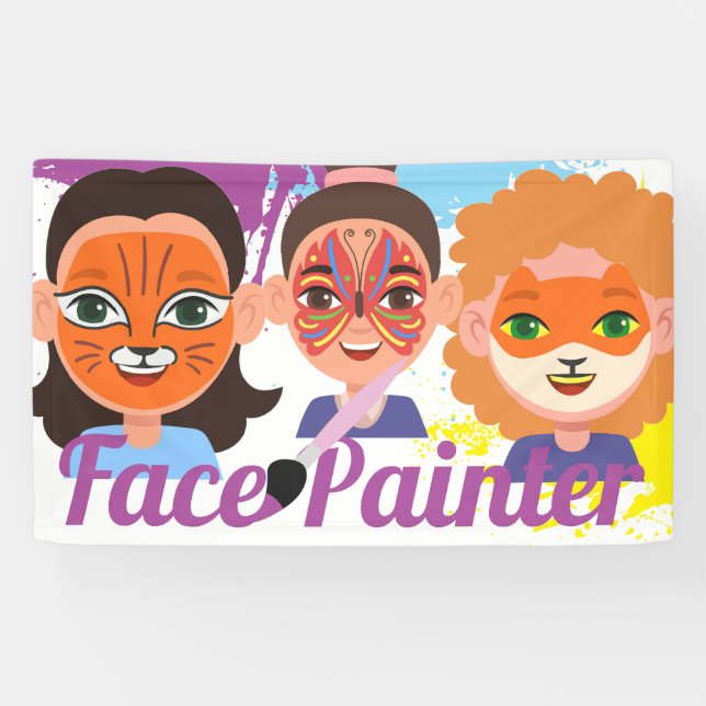 Whimiscal Facepainter Facepainting Artist Banner (Horizontal)