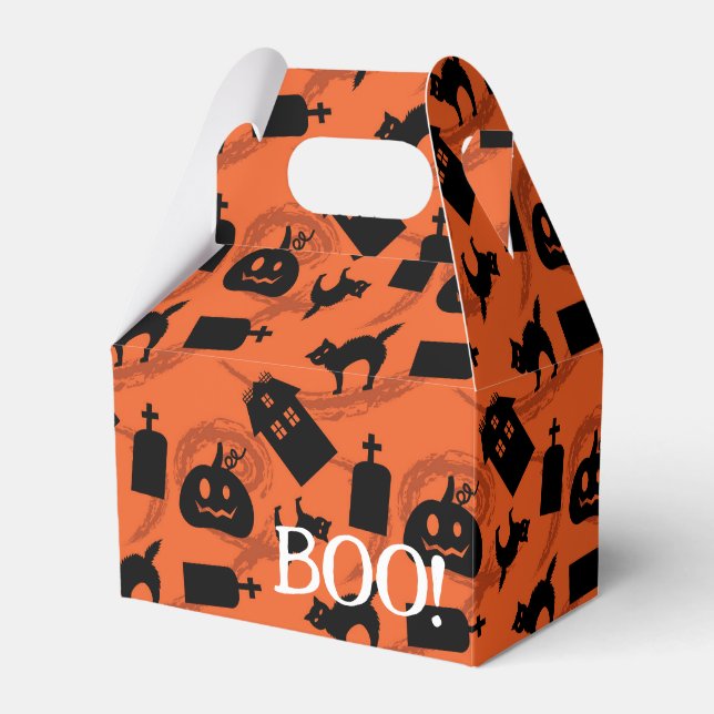 Whimiscal Halloween pattern Favor Box (Front Side)