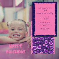 Whimiscal Purple and Pink 4th Birthday Party