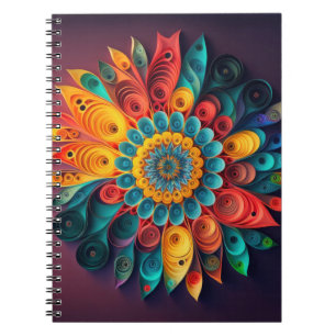 Whimsical 3D Flower Notebook