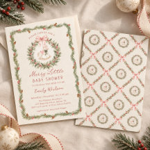 Whimsical A Merry Little Christmas Baby Shower