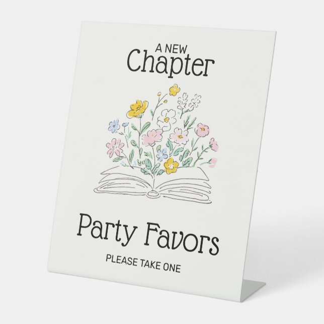 Whimsical A New Chapter Bridal Shower Sign (Front)