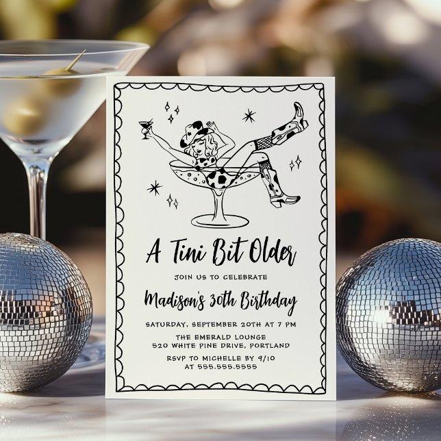 Whimsical A Tini Bit Older Birthday Party Invitation (Creator Uploaded)