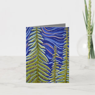 Whimsical Abstract Evergreens Card