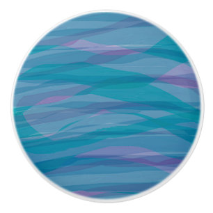 Whimsical Abstract Watercolor Pattern Ceramic Knob