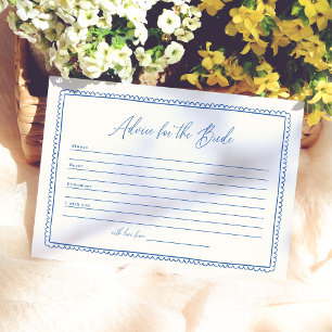 Whimsical Advice For The Bride Bridal Shower Card