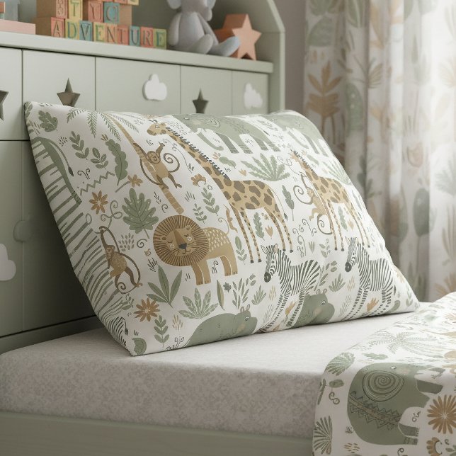 Whimsical African Animals Pattern ID1263 Pillowcase (Creator Uploaded)