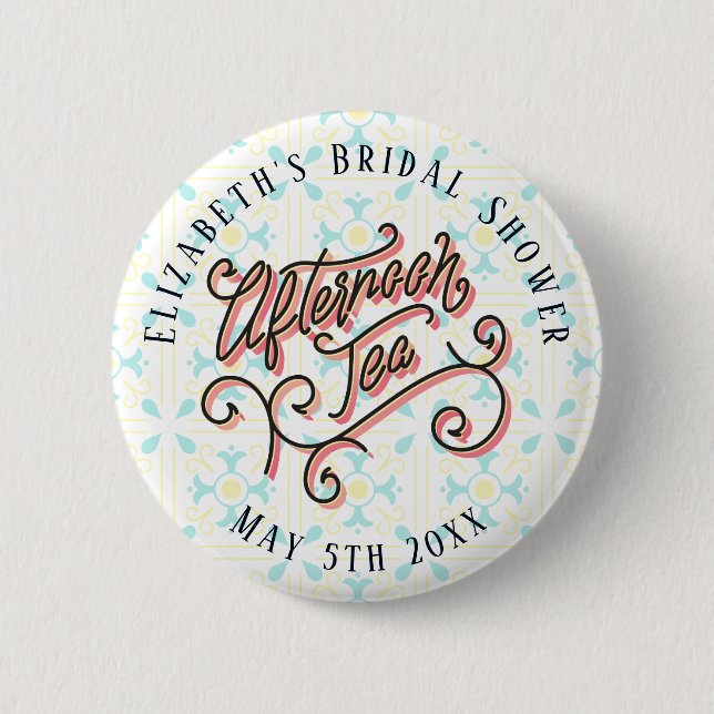 Whimsical Afternoon Tea Buttons (Front)