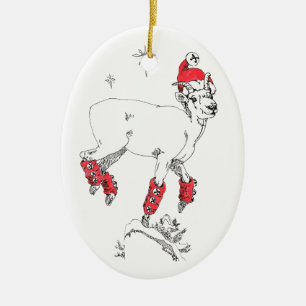 Whimsical Alaska Wildlife Christmas Tree Ornament
