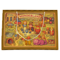 Whimsical Alice Adventures in Wonderland Map