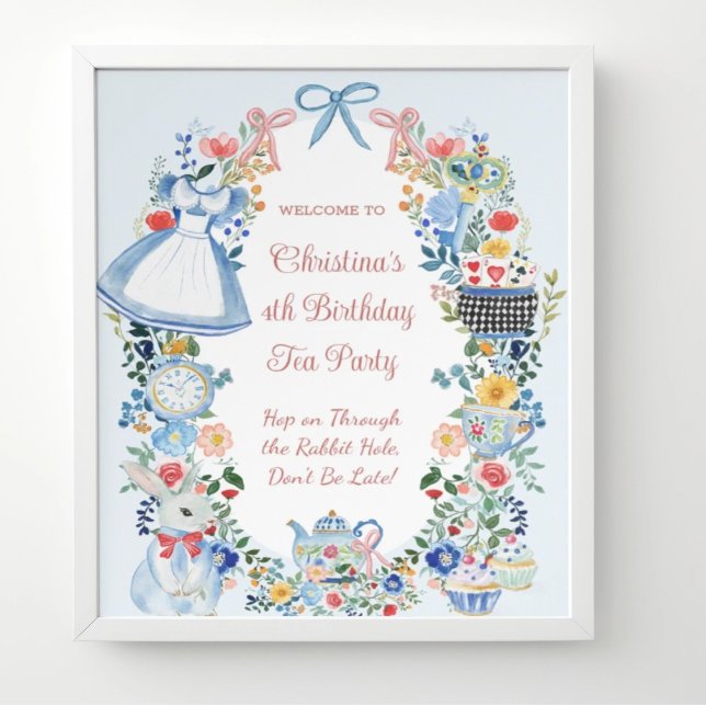 Whimsical Alice au pays des merveilles Affiche de  (Créateur téléchargé)