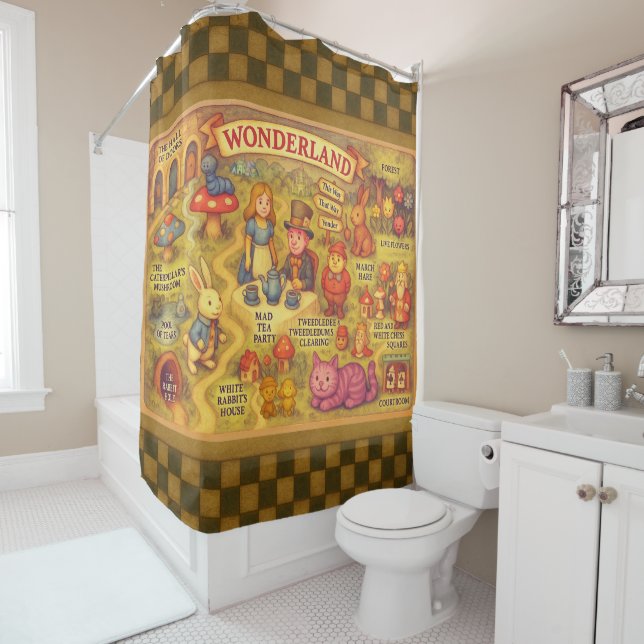 Whimsical Alice in Wonderland Map (In Situ)