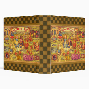 Whimsical Alice in Wonderland Map Binder