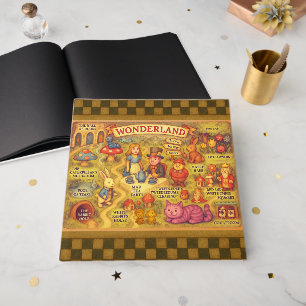 Whimsical Alice in Wonderland Map Guest Book