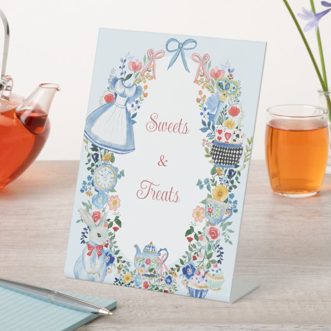 Whimsical Alice in Wonderland Sweet Treat Sign (In SItu)