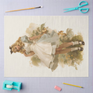 Whimsical Alice Vintage Fairy Tale Tissue Paper