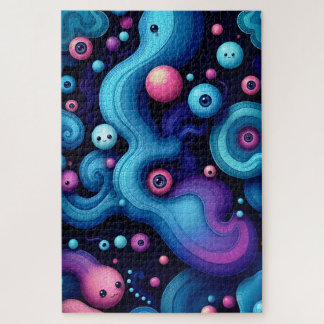 Whimsical Alien Organisms -Vibrant Fantasy Critter Jigsaw Puzzle