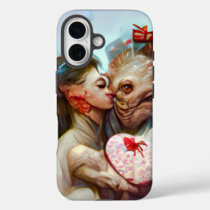 Whimsical Alien Romance iPhone 16 Case