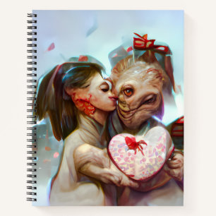 Whimsical Alien Romance Notebook
