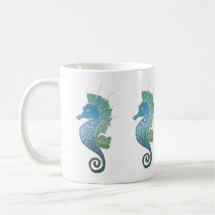 Whimsical and Adorable Seahorse Artwork Coffee Mug